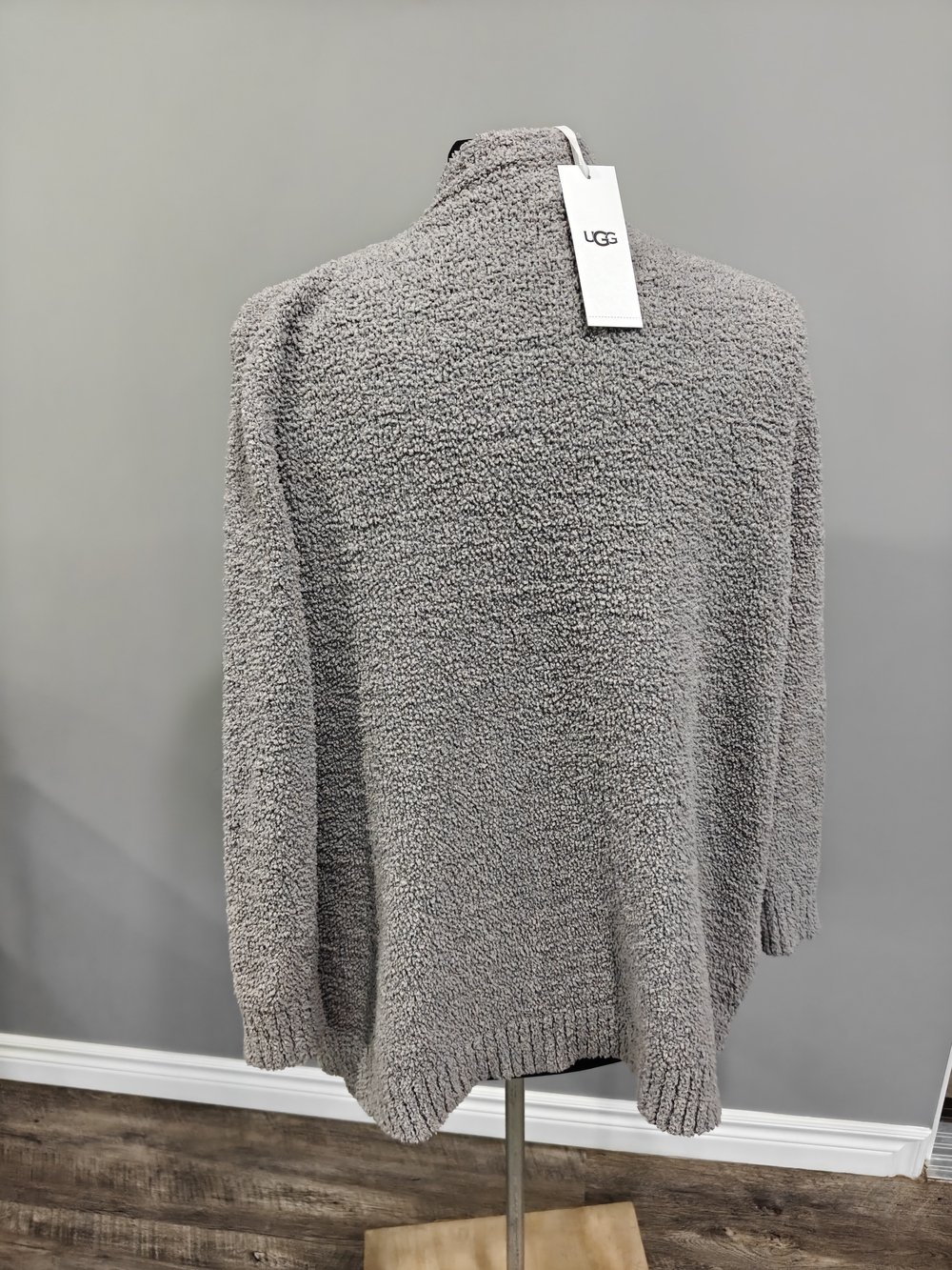 🐢 UGG Phoebe Wrap Cozy Cardigan Grey Oversized Medium - Picture 4 of 13